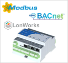 Devices supporting Modbus, BACnet, LonWorks, TCP/IP protocols Devices supporting Modbus, BACnet, LonWorks, TCP/IP protocols