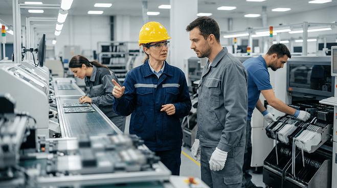 CMMS dashboard monitoring SMT line performance