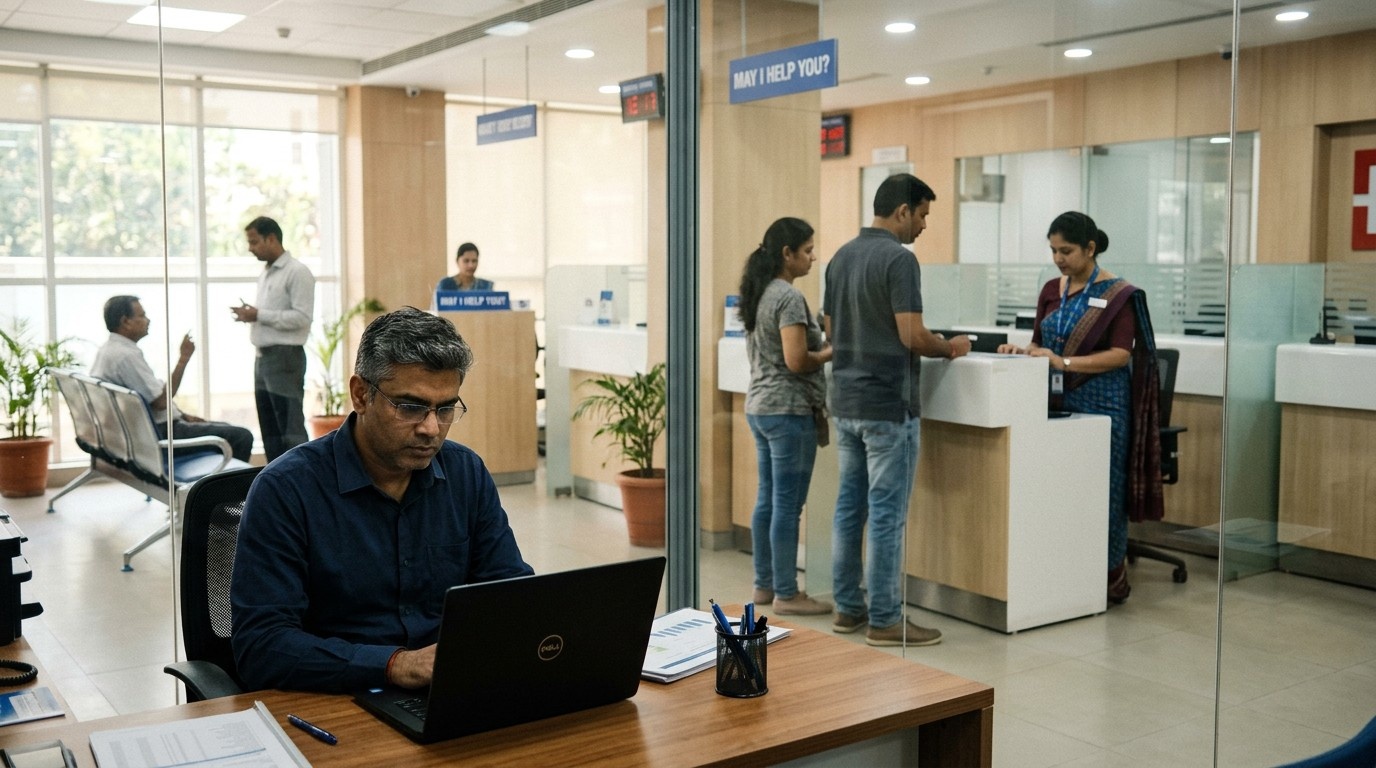 Facility Management Software dashboard for bank branch maintenance and asset management