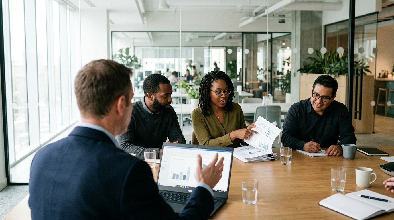 CAFM dashboard showing facility cost optimization, maintenance tracking, and energy savings insights