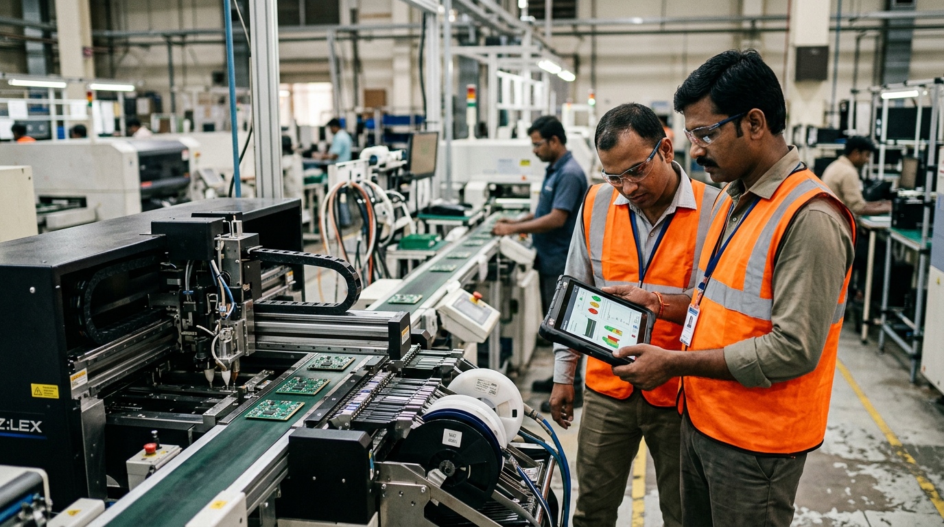 EAM software maintenance dashboard for SMT production line