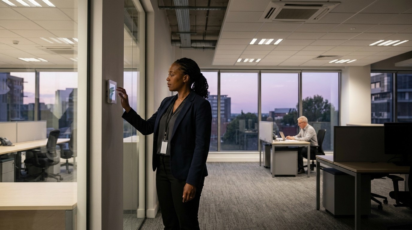 Computer-Aided Facility Management system dashboard displaying energy usage, asset performance, and maintenance workflows